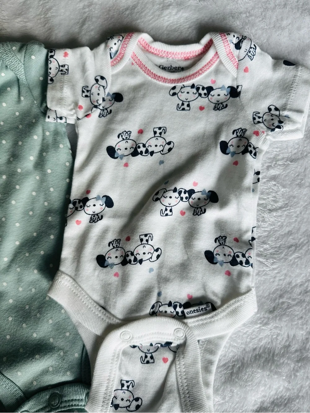Gerber Mint Green Polka Dot Baby One-Piece